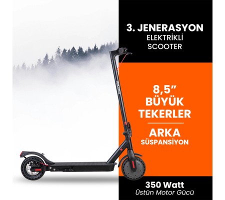 8,5" ProLucky 3. Jenerasyon Katlanabilir Çift Süspansiyonlu & Elektrikli Scooter (Sınırlı Stok)