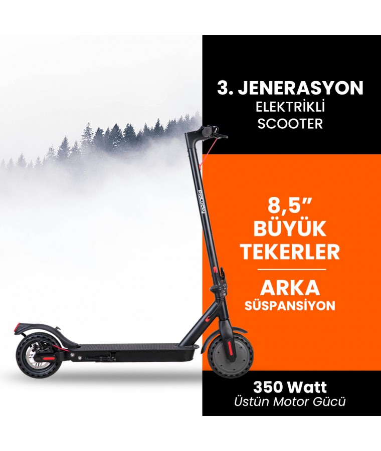 8,5" ProLucky 3. Jenerasyon Katlanabilir Çift Süspansiyonlu & Elektrikli Scooter (Sınırlı Stok)